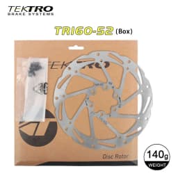 TEKTRO Disc Brake Rotor 6-Bolt TR160/TR180/TR203 160/180/203mm Stainless Steel Lightweight Dissipation Polygonal Design Screws