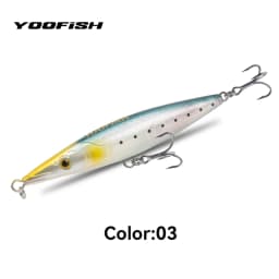 YOOFISH Floating Pencil Bait 90mm/110mm/130mm/150mm Long Casting Topwater Stickbait Hard Wobblers For Seabass Pike Fishing