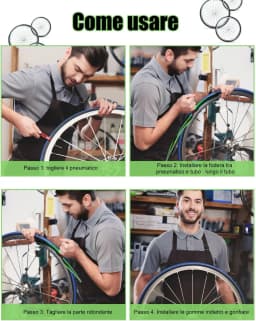 1PCS Bike Tire Liner Inner Tube Bicycle 700C Flat Protector Compatible with 12' 16' 18' 20' 24' 26' 27.5' 29' TPU Tire Liner