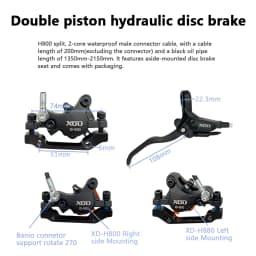 XOD Electric Scooter Brake H800/H880 Electric Scooter Hydraulic Disc Brake For KUKirin G3 Pro G4 G5 G2 MAX G2 Master Spare Parts