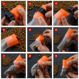 Hirisi Carp Fishing Accessories PVA Bag Loading System Baiting Tool P211 for Solid Bags Fast Melting Mesh