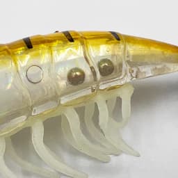 ShareShark 8PCS Glow in The Dark Soft Foot Shrimp Jig Hard Fishing Lures Shrimp Squid Hook Wood Shrimp Bait Fishing Lure Set