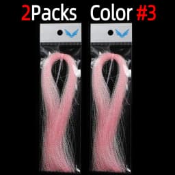 2Packs Twisted Holographic Flashabou Tinsel Fly Fishing Tying Crystal Flash for Baitfish Streamer Jig Hook Lure Making Material