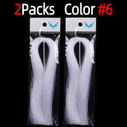 2Packs Twisted Holographic Flashabou Tinsel Fly Fishing Tying Crystal Flash for Baitfish Streamer Jig Hook Lure Making Material