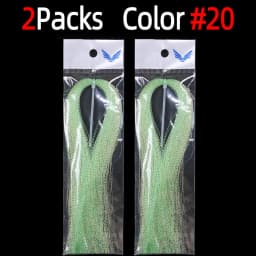 2Packs Twisted Holographic Flashabou Tinsel Fly Fishing Tying Crystal Flash for Baitfish Streamer Jig Hook Lure Making Material