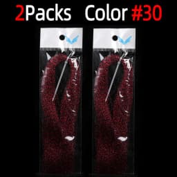 2Packs Twisted Holographic Flashabou Tinsel Fly Fishing Tying Crystal Flash for Baitfish Streamer Jig Hook Lure Making Material