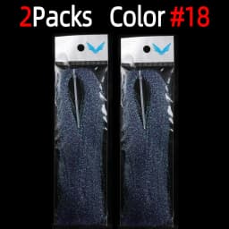 2Packs Twisted Holographic Flashabou Tinsel Fly Fishing Tying Crystal Flash for Baitfish Streamer Jig Hook Lure Making Material