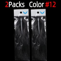 2Packs Twisted Holographic Flashabou Tinsel Fly Fishing Tying Crystal Flash for Baitfish Streamer Jig Hook Lure Making Material