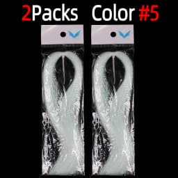 2Packs Twisted Holographic Flashabou Tinsel Fly Fishing Tying Crystal Flash for Baitfish Streamer Jig Hook Lure Making Material