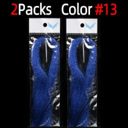 2Packs Twisted Holographic Flashabou Tinsel Fly Fishing Tying Crystal Flash for Baitfish Streamer Jig Hook Lure Making Material