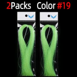 2Packs Twisted Holographic Flashabou Tinsel Fly Fishing Tying Crystal Flash for Baitfish Streamer Jig Hook Lure Making Material