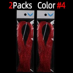 2Packs Twisted Holographic Flashabou Tinsel Fly Fishing Tying Crystal Flash for Baitfish Streamer Jig Hook Lure Making Material