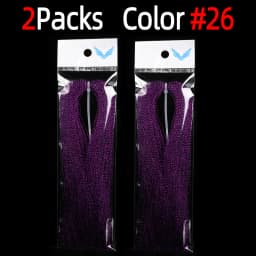 2Packs Twisted Holographic Flashabou Tinsel Fly Fishing Tying Crystal Flash for Baitfish Streamer Jig Hook Lure Making Material