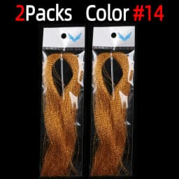 2Packs Twisted Holographic Flashabou Tinsel Fly Fishing Tying Crystal Flash for Baitfish Streamer Jig Hook Lure Making Material