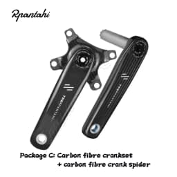 RPANTAHI Road Bike Carbon Fibre Crankset, Featuring a 24 Mm Titanium Axle and an Ultra-Light Carbon Fibre BCD 110 Spider EASTON