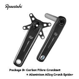 RPANTAHI Road Bike Carbon Fibre Crankset, Featuring a 24 Mm Titanium Axle and an Ultra-Light Carbon Fibre BCD 110 Spider EASTON