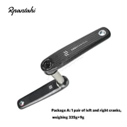 RPANTAHI Road Bike Carbon Fibre Crankset, Featuring a 24 Mm Titanium Axle and an Ultra-Light Carbon Fibre BCD 110 Spider EASTON