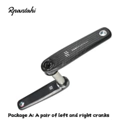 RPANTAHI Road Bike Carbon Fibre Crankset, Featuring a 24 Mm Titanium Axle and an Ultra-Light Carbon Fibre BCD 110 Spider EASTON