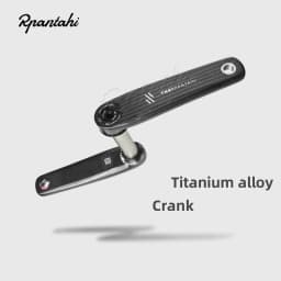 RPANTAHI Road Bike Carbon Fibre Crankset, Featuring a 24 Mm Titanium Axle and an Ultra-Light Carbon Fibre BCD 110 Spider EASTON