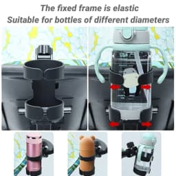 1pc Universal Water Bottle Holder Adjustable Cup Cage for Bike E Car Stroller No Drill Anti Slip Design