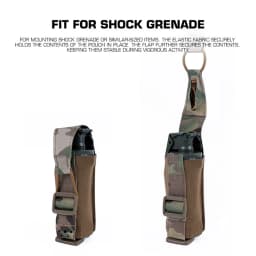 Tactical Shock Grenade Pouch Hunting Single Magazine Pouch Outdoor Small Tool Knife Flashlight Storage Pouch Molle Waist Bag