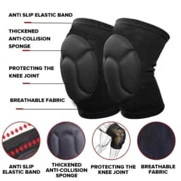 1Pair Thickened Protection Sports Kneepad Gym Support Fitness Gear Gear Basketball Brace Protector Male/Female Non Slip Pads