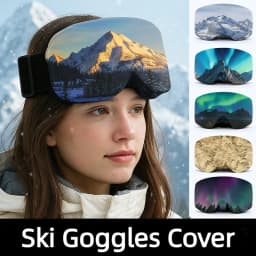 1/2/4/6Pcs Ski Goggles Protective Cover Fashion Snow Mountain Starry Print Portable Dust-proof Scratch-Proof Ski Eyewear Cover