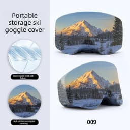1/2/4/6Pcs Ski Goggles Protective Cover Fashion Snow Mountain Starry Print Portable Dust-proof Scratch-Proof Ski Eyewear Cover