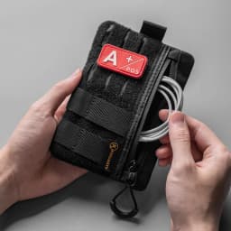 EDC Pouch Slim EDC Pocket Organizer with Zipper Tactical Pouch for Flashlight, Multitool, Pen, Notebook, Compact EDC Gear Pouch