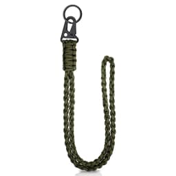 Heavy Duty Braided 550 Paracord Neck Lanyard Keychain Survival Parachute Rope Lanyard Necklace HK Clip Key Ring Outdoor Tools