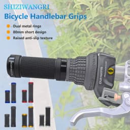 SHIZIWANGRI MTB Grips 80mm/129mm High Quality Rubber Bicycle Handlebar Anti-Skid Cover Rubber Bike Gloves Turn Handle