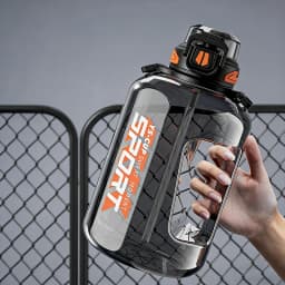 Summer Sport Water Bottle Large Capacity Ton Bucket for Men Women Hiking Basketball Fitness Portable Water Jug With Straw