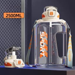 Summer Sport Water Bottle Large Capacity Ton Bucket for Men Women Hiking Basketball Fitness Portable Water Jug With Straw