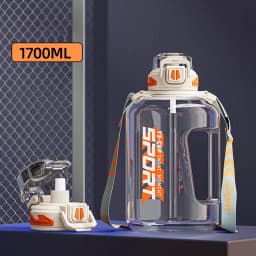 Summer Sport Water Bottle Large Capacity Ton Bucket for Men Women Hiking Basketball Fitness Portable Water Jug With Straw