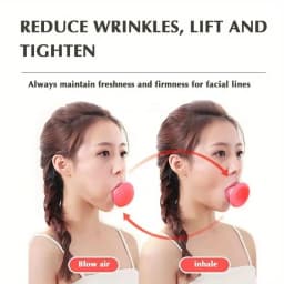 Fast Thin Face Silica Gel Mouth Jaw Exerciser Slimming Face Lift Tool Chin V-Shape Face Lifting Anti-wrinkle Removal Blow Breath