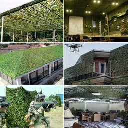 Reinforced Camouflage Net Double-Layer Oxford Cloth for Shelter Decoration, Sunshade, Camouflage Fence, Camping