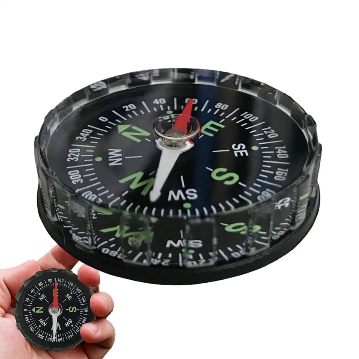 Compass Camping Waterproof Multifunctional Sighting Navigation Compass for Survival Traveling Mountaineering Boating Outdoor