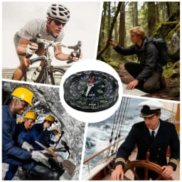 Compass Camping Waterproof Multifunctional Sighting Navigation Compass for Survival Traveling Mountaineering Boating Outdoor