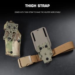 Tactical 6354DO Pistol Holster for Glock 17 Gen4 G19 with X300/X300U Flashlight Quick Lock System QLS Mount Adapter Leg Shroud