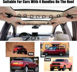 Car Fishing Rod Holder 7 Rod Capacity, Adjustable 33.5-66.9 Inch Heavy Duty Vehicle Rod Carrier for SUV/Wagons/Van/Jeep/Truck