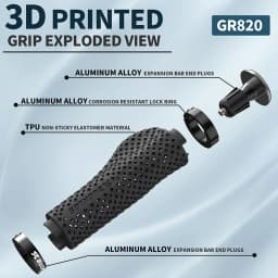 BUCKLOS 3D Printed Bicycle Grips Ergonomics 3D Bike Handlebar Grips Honeycomb Bicycle Handle Lock on MTB Cuffs Bike Bar End