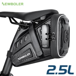 2.5L Bicycle Bag Large Capacity Bike Seat Bag Back Seat Pouch Reflective Bicycle Saddle Bag EVA for Mountain Road Bikes