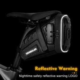 2.5L Bicycle Bag Large Capacity Bike Seat Bag Back Seat Pouch Reflective Bicycle Saddle Bag EVA for Mountain Road Bikes