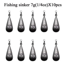 10pcs/lot Drop Shot Fishing Sinker 7g 10g 15g 20g 25g 30g Fishing Swivel Carp Fishing Weight Fishing Tackle Accessories