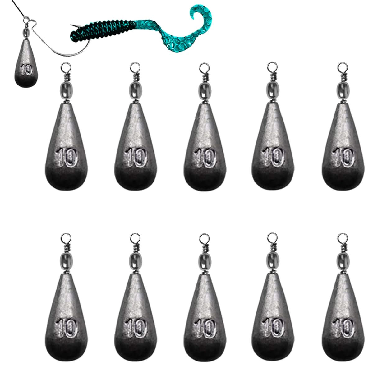 10pcs/lot Drop Shot Fishing Sinker 7g 10g 15g 20g 25g 30g Fishing Swivel Carp Fishing Weight Fishing Tackle Accessories