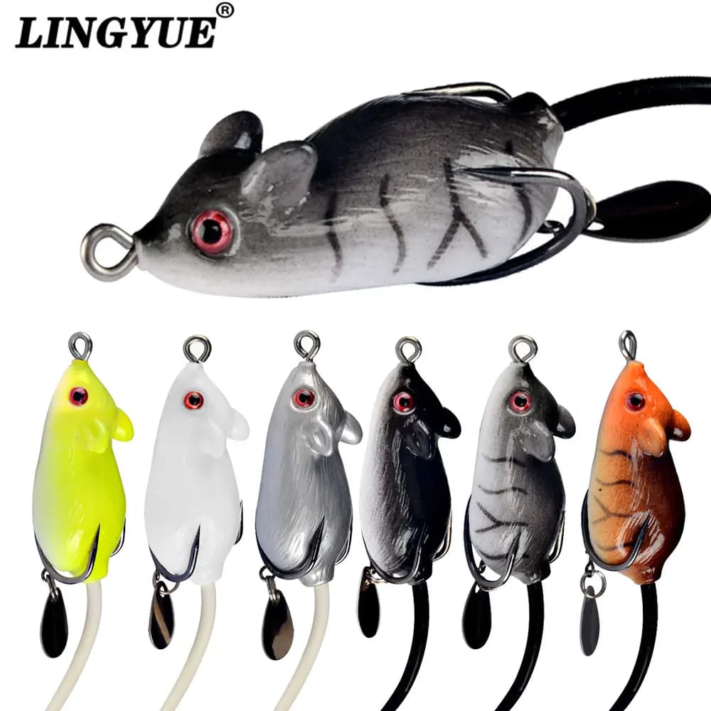 1pc Frog Topwater Lure Floating Baits with Weedless Hooks for Bass Lures