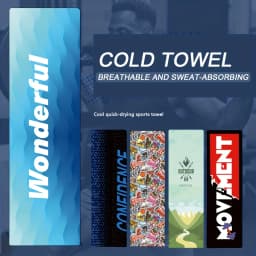 WRELS Ice Silk Towel Quick Dry Sweat-absorb Cold-feeling Swimming Microfiber Beach Towel Gym Fitness Running Yoga Sports Towel