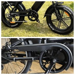 1 Set of Heavy-Duty Folding Bicycle Chain Guards with Rear Fixation - Heavy-Duty Chain Box with Large Gear Protection