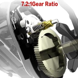 Sougayilang Baitcasting Reel Magnetic Braking System 7.2:1 Gear Ratio Aluminum Spool 8KG Max Drag Freshwater Fishing Coil