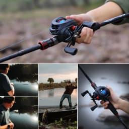 Sougayilang Baitcasting Reel Magnetic Braking System 7.2:1 Gear Ratio Aluminum Spool 8KG Max Drag Freshwater Fishing Coil